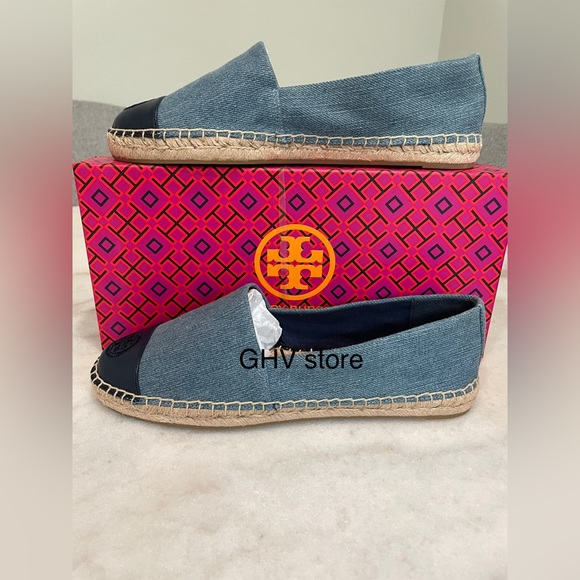 Tory Burch Color-Block Jean Material Flat espadrille - Picture 2 of 4